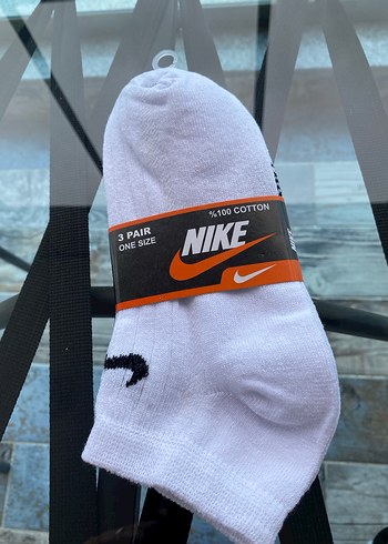  Beden Nike Erkek Beyaz Kısa Çorap 9lu Paket