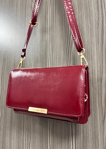 Bordo Deri Kadın Çanta - Görsel 3