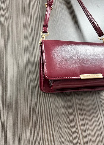 Bordo Deri Kadın Çanta - Görsel 4