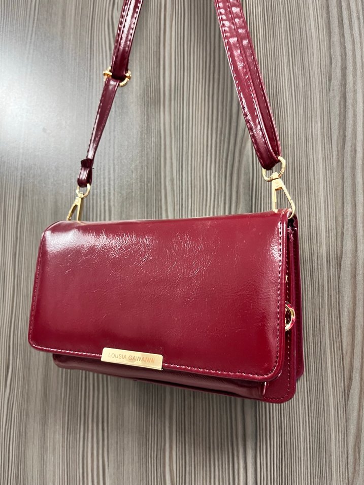 Bordo Deri Kadın Çanta - Görsel 3