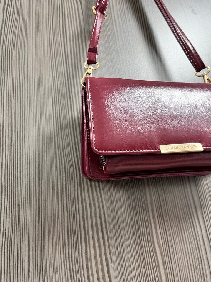 Bordo Deri Kadın Çanta - Görsel 4