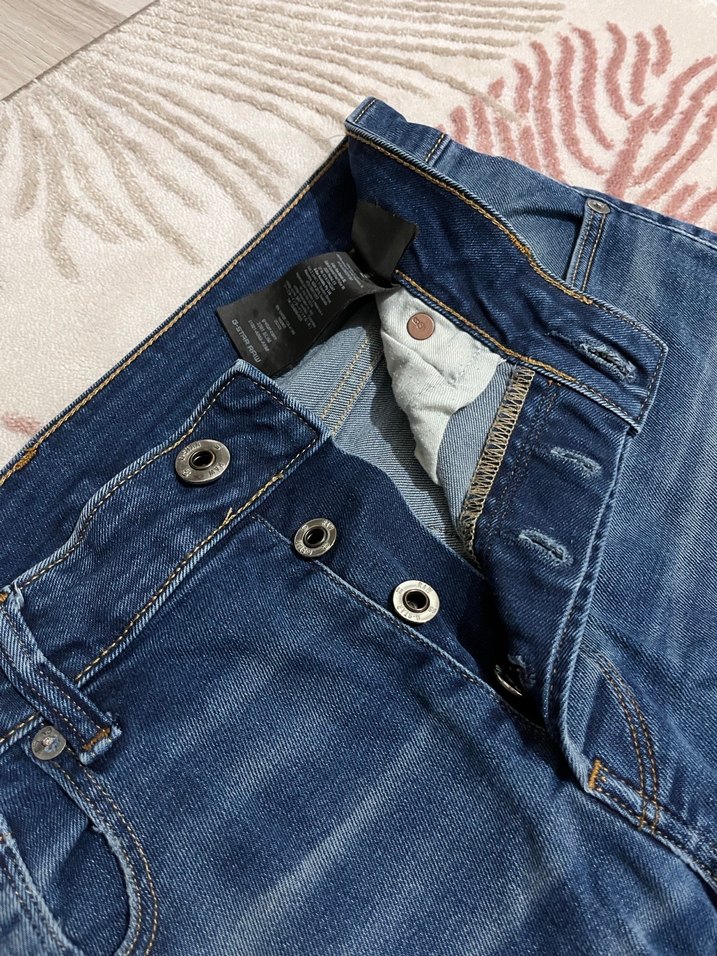 Düğmeli Erkek Regular Fit Mavi Denim Jean - Görsel 2