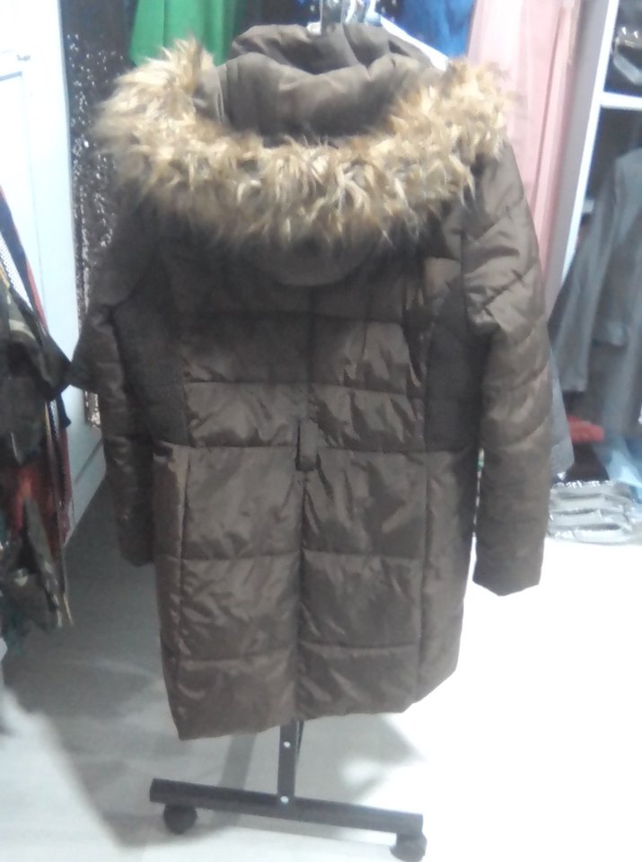 Kahverengi Kürklü Midi Kadın Kışlık Mont - Görsel 2