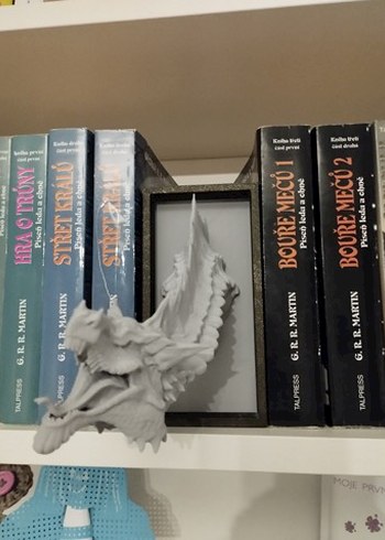 Ejderha Figürlü Kitap Tutucu