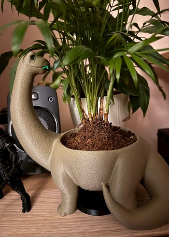 Dinozor Tasarımlı Saksı 3d yazıcı