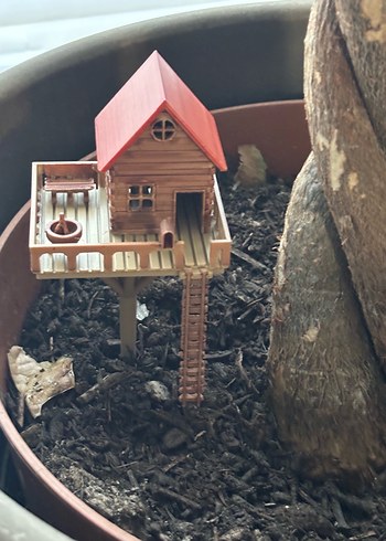 Beden Renk Beyaz Ahşap Mini Ev Dekoru 3d yazıcı