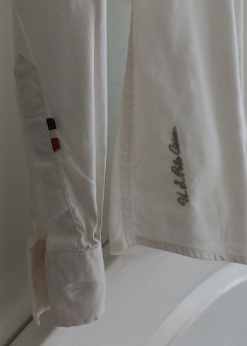 Düğmeli Beyaz Pamuk Gömlek - Görsel 3