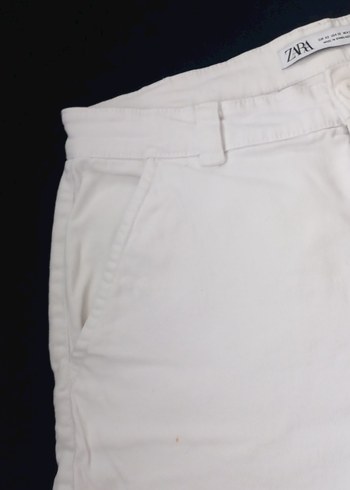 Beyaz Pamuklu Erkek Şort - Görsel 4