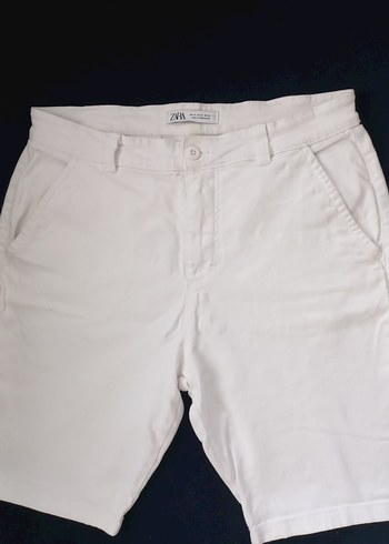 Beyaz Pamuklu Erkek Şort - Görsel 2