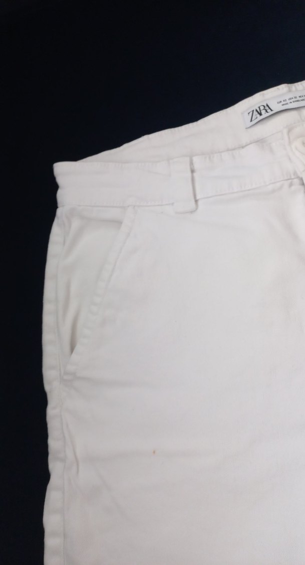 Beyaz Pamuklu Erkek Şort - Görsel 4