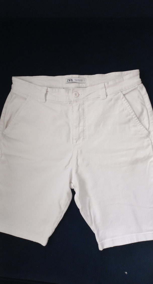 Beyaz Pamuklu Erkek Şort - Görsel 2