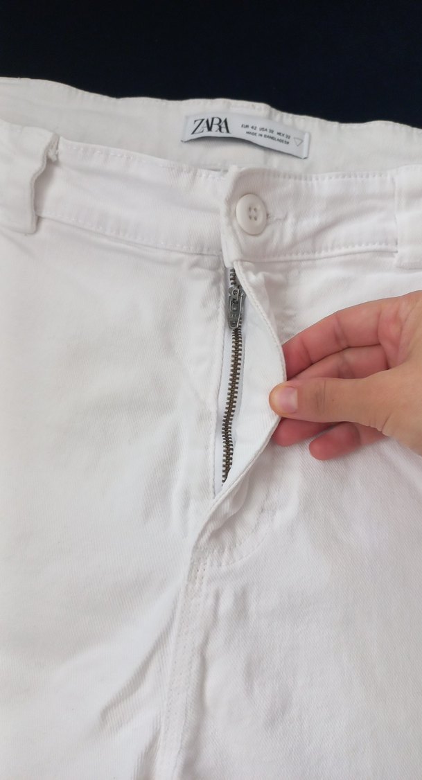 Beyaz Pamuklu Erkek Şort - Görsel 3