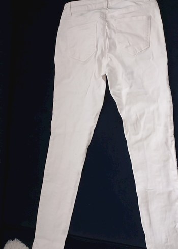 Kadın Beyaz kot Pantolon - Görsel 3