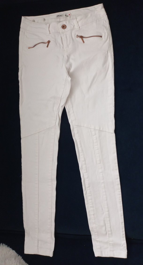 Kadın Beyaz kot Pantolon - Görsel 2