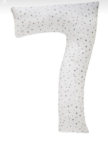 Beyaz Gri Desensiz Hamile ve Emzirme Yastığı - Görsel 2