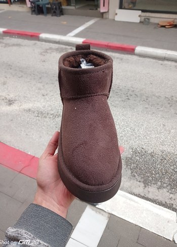 Ugg Kahverengi Süet Dolgu Topuklu Kadın Bot