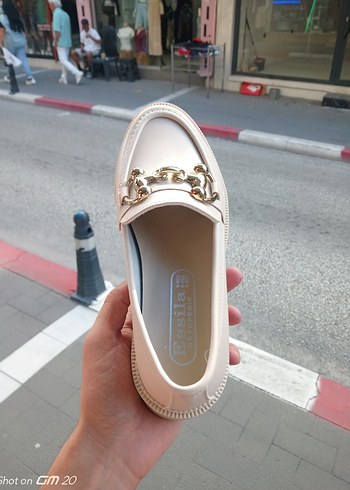 39 Beden beyaz Renk Beyaz Tokalı Kadın Loafer