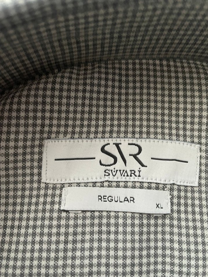 Gri Kareli Kısa Kollu Erkek Gömlek - Görsel 2