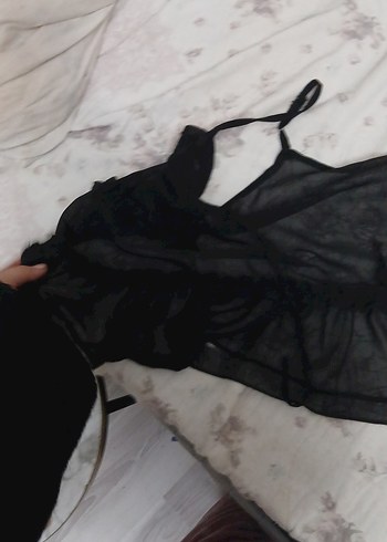 Siyah Gotik Fırfırlı Midi Büstiyer - Görsel 3