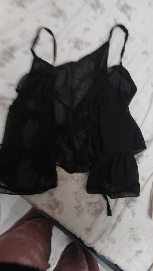 Siyah Gotik Fırfırlı Midi Büstiyer - Görsel 2