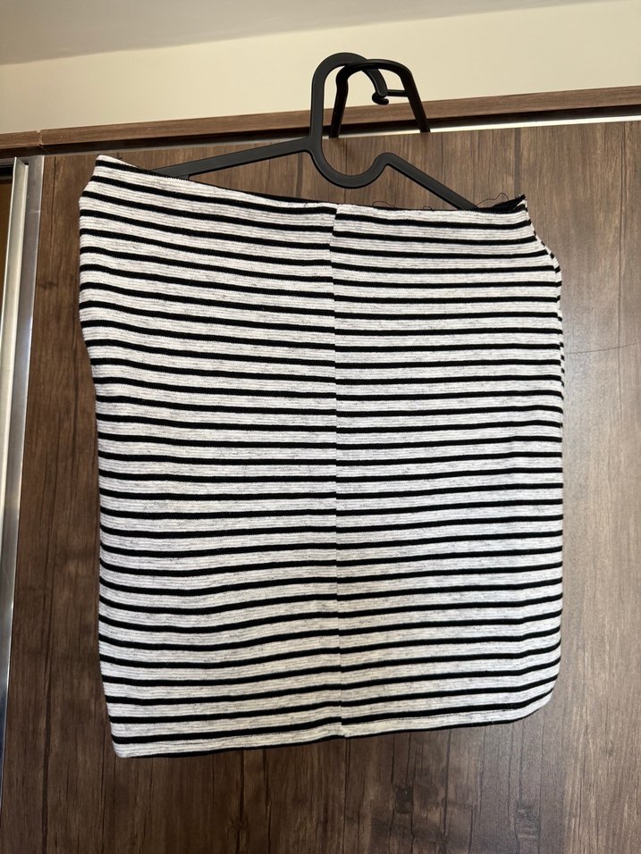 Çizgili Pilili Midi Hamile Eteği - Görsel 2