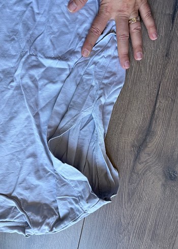 Gri Beyaz Düz Yastık Kılıfı - Görsel 3