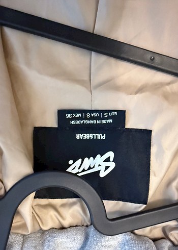 Bej Düğmeli Midi Boy Hamile Kabanı - Görsel 5