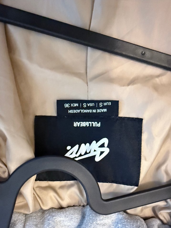 Bej Düğmeli Midi Boy Hamile Kabanı - Görsel 5