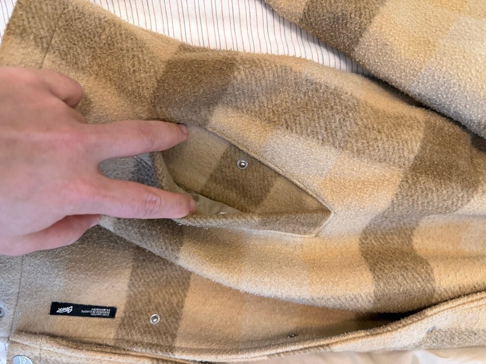 Bej Düğmeli Midi Boy Hamile Kabanı - Görsel 3