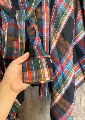 Bohem Çok Renkli Mini Hamile Etek - Görsel 3