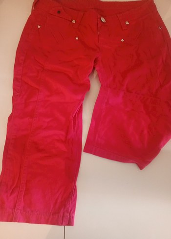 Kırmızı Kadın Süet Pantolon CRACPOTJeans Kargo ücret alıcıya ait - Görsel 2