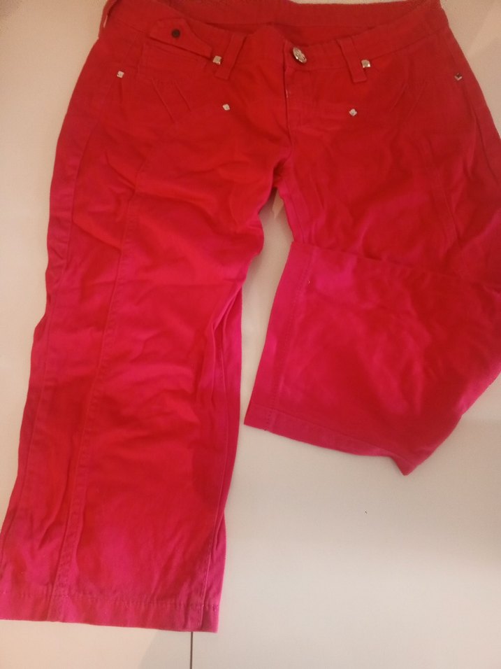 Kırmızı Kadın Süet Pantolon CRACPOTJeans Kargo ücret alıcıya ait - Görsel 2