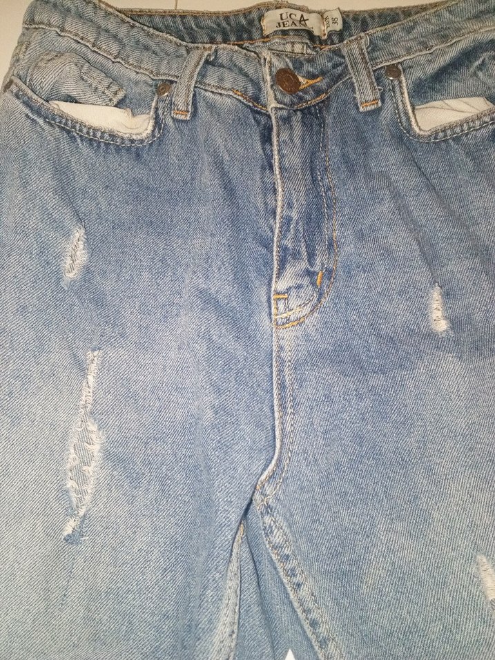 Gevşek Kesim Mavi Denim Kadın Jean
kargo ücretlidir. - Görsel 2