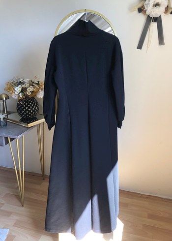 diğer Beden siyah Renk Siyah Uzun Yüksek Yakalı Kadın Elbise
