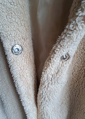 36 Beden çeşitli Renk Bej Peluş Kaban