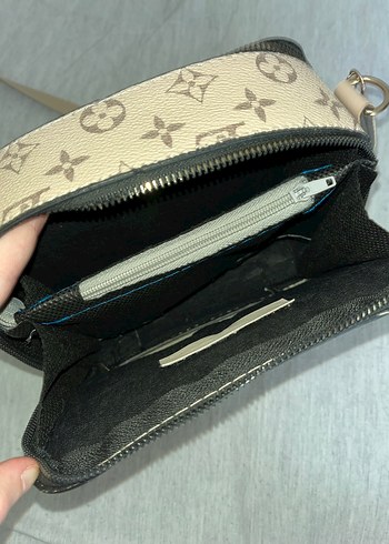 Bej Louis Vuitton Baskılı Çapraz Çanta - Görsel 3