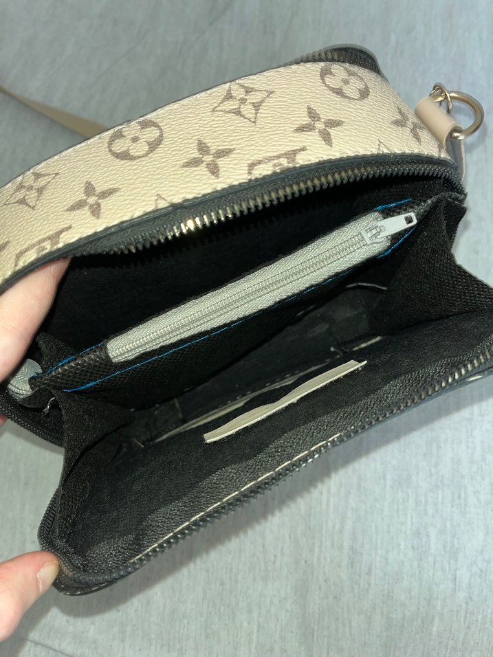 Bej Louis Vuitton Baskılı Çapraz Çanta - Görsel 3