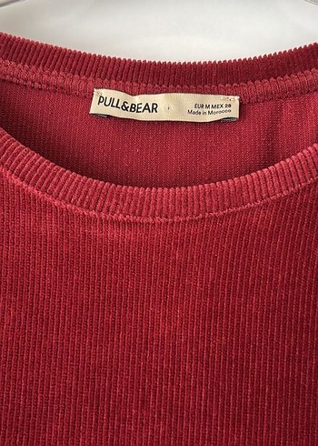 Bordo Kadın Kadife Uzun Kollu Elbise - Görsel 2