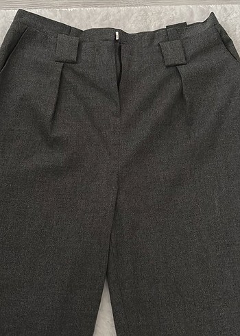 Gri Kemerli Kadın Kumaş Pantolon - Görsel 6