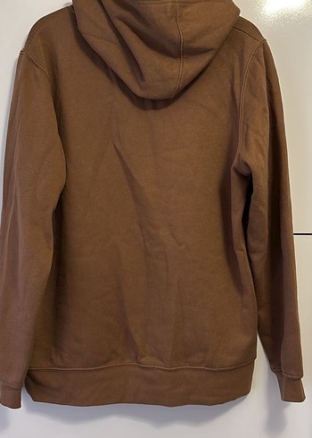 Kahverengi Kapüşonlu Salaş Sweatshirt - Görsel 4