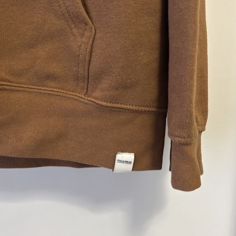 Kahverengi Kapüşonlu Salaş Sweatshirt - Görsel 2