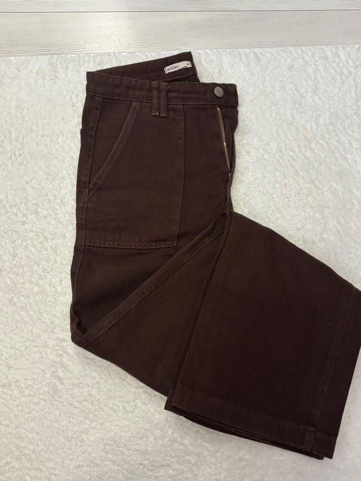 Kahverengi ispanyol paça jean - Görsel 2