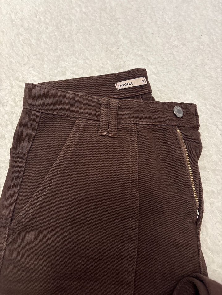 Kahverengi ispanyol paça jean - Görsel 3