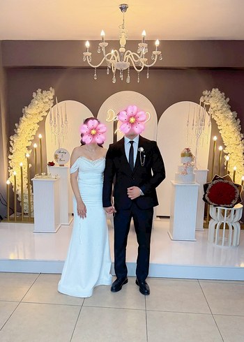 Carmen Ekru İnci Detaylı Söz Nişan Elbisesi - Görsel 3