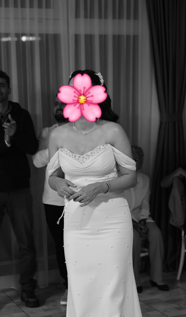 Carmen Ekru İnci Detaylı Söz Nişan Elbisesi - Görsel 5