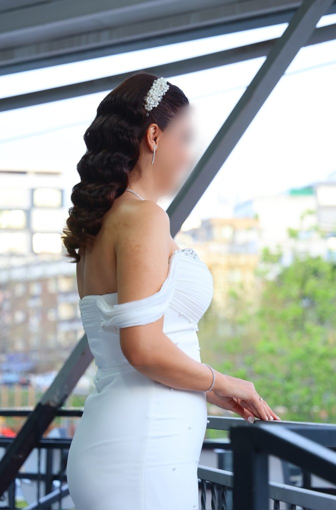 Beyaz İncili Gelin Saç Tokası Çift Set - Görsel 3