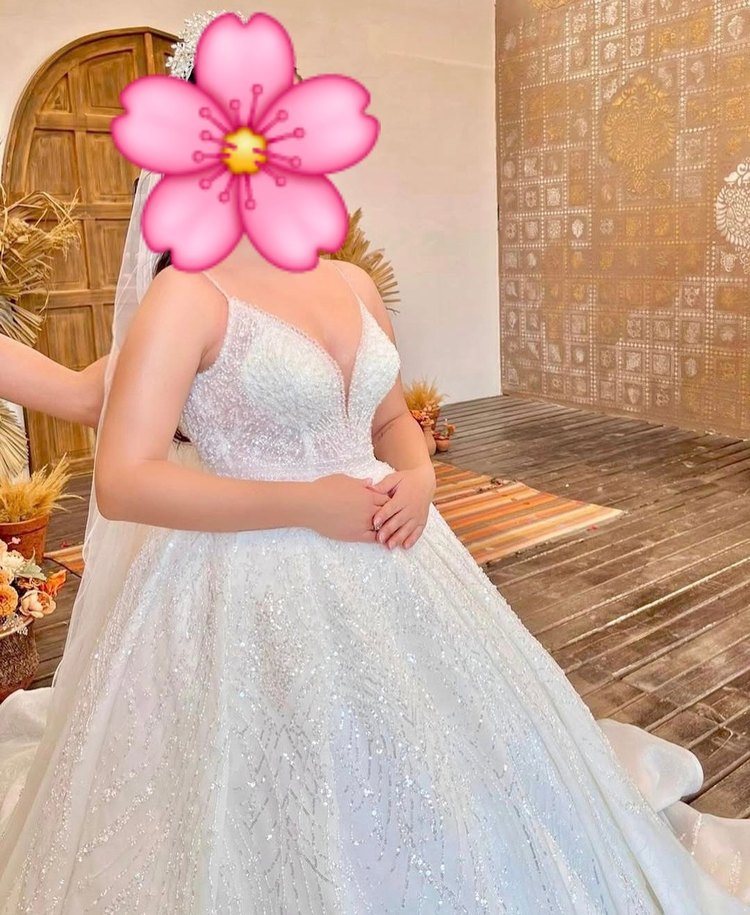 Full taş işlemeli prenses model gelinlik - Görsel 3