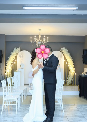 İnci detaylı Nişan Nikah Elbisesi - Görsel 2