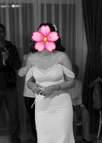 İnci detaylı Nişan Nikah Elbisesi - Görsel 4