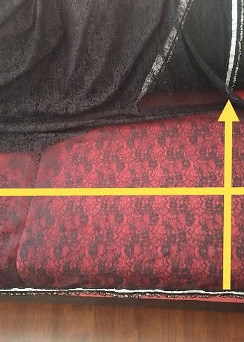 Nakışlı Siyah Masa Örtü ve Servis Takımı - Görsel 5